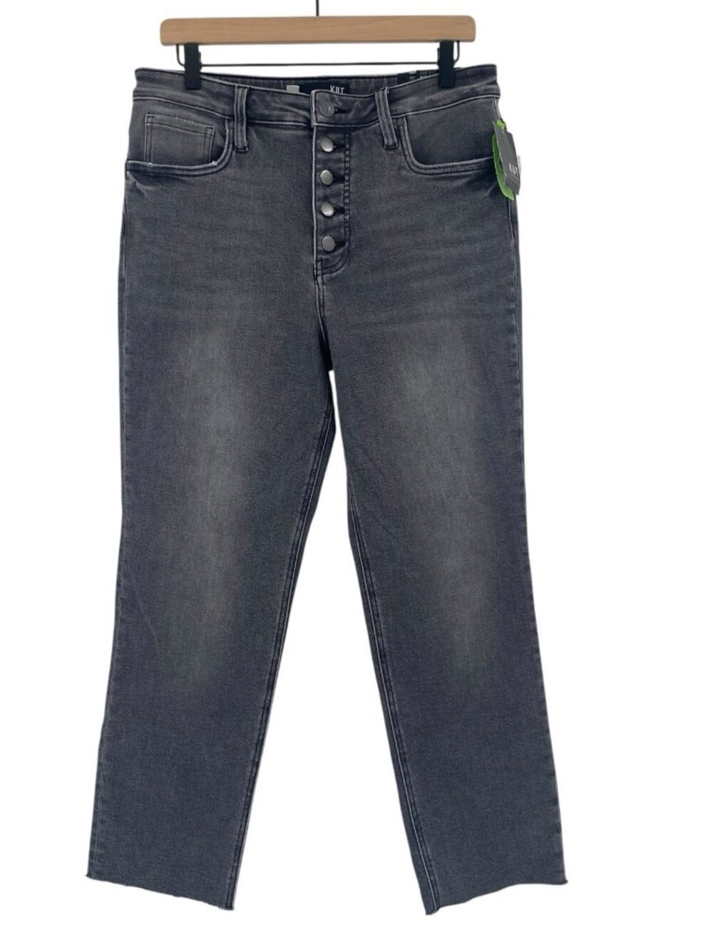 Kut From The Kloth Size 12 High Rise Rachael Fab Ab Mom Jean Button Fly NWT